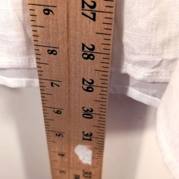 Cottonwood White Linen Sweetheart puff sleeve Dress Size 16 New with tags - Picture 10 of 13